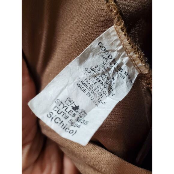 Goodtime USA Brown Polyester Sweetheart Neck Short Sleeve Formal Maxi Dress S - Picture 9 of 12